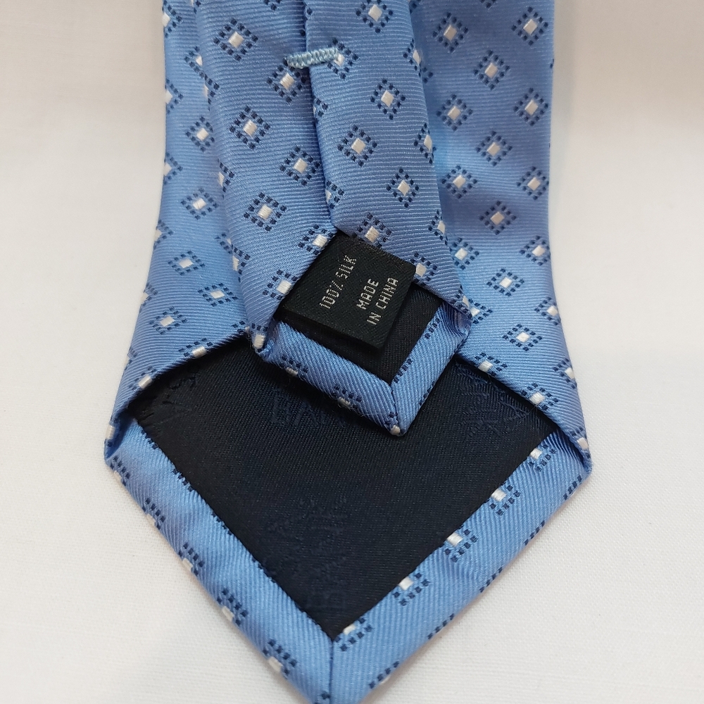 JOS.A.BANK 100% Silk Repp Tie Blue Necktie 60”x‎ 3.75" Executive Collection - Picture 5 of 5